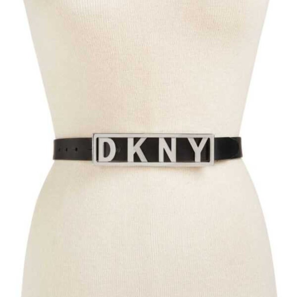 DKNY Women’s Logo Plaque Belt L and  XL